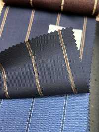 AR6551 ARISTON Super 130's Rayas azul marino × marrón[Textil] HOSOI SYOJI Más fotos