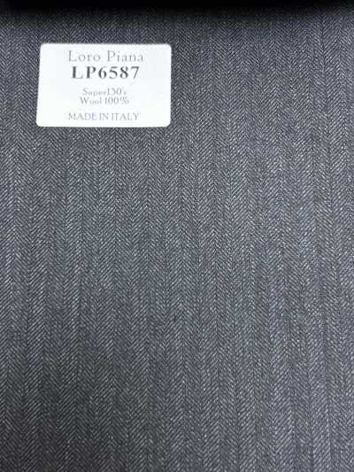 LP6587 Loro Piana Super130's espiga gris