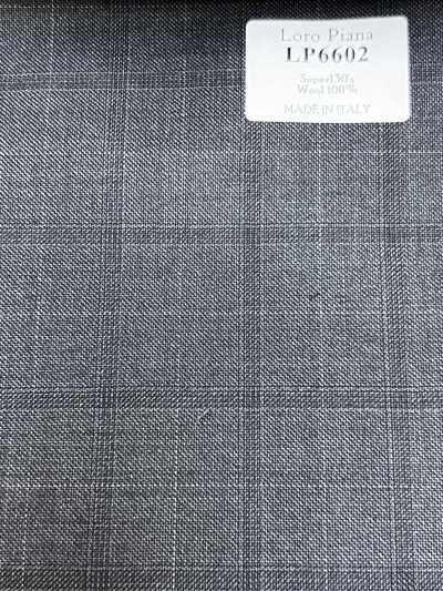 LP6602 Loro Piana Super 130's cuadro gris