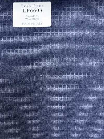 LP6603 Loro Piana Super150's cuadro azul marino