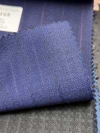 LV6168 LANVIN COLLECTION Super120's raya azul marino[Textil] HOSOI SYOJI Más fotos