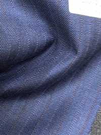 DM6155 DORMEUIL QUEEN Super100's rayas azul marino × marrón[Tela] HOSOI SYOJI Más fotos