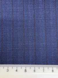 DM6155 DORMEUIL QUEEN Super100's rayas azul marino × marrón[Tela] HOSOI SYOJI Más fotos