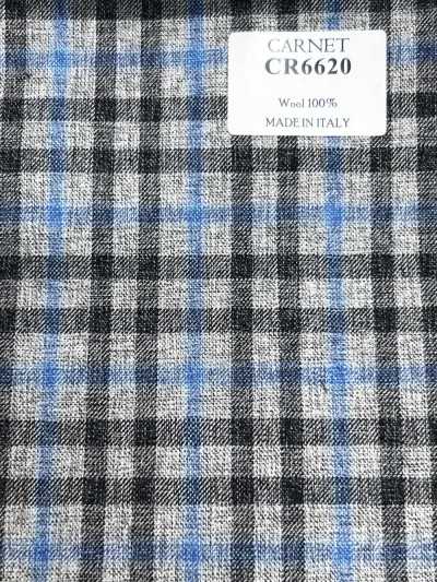 CARNET Cuadros gris y azul