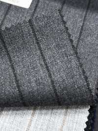 CN5583 CANONICO Super 110's Rayas gris y marrón[Textil] HOSOI SYOJI Más fotos