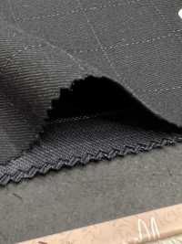 ZA4641 MARZOTTO Super110's Cuadro bordado negro x azul[Textil] HOSOI SYOJI Más fotos