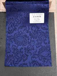 ZA4658 T.G.di Fabio Jacquard de cachemira azul[Textil] HOSOI SYOJI Más fotos