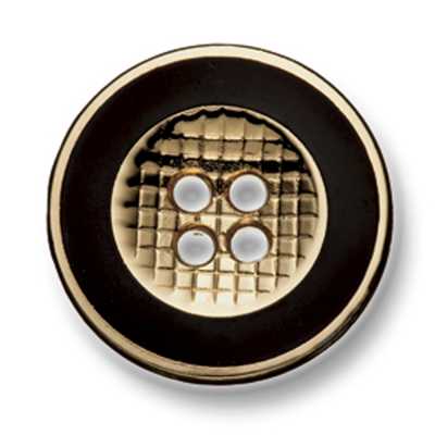 335 Botones metálicos de fabricación japonesa para trajes y chaquetas dorado/negro