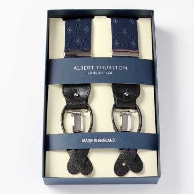 AT-12 Tirantes Albert Thurston con motivo de rombos 35MM azul marino