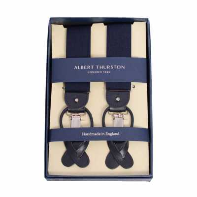 AT-NAVY Tirantes Albert Thurston azul marino liso 35MM