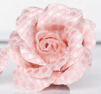 BTA-984 Prendedor de ojal de jacquard de seda, patrón Kanoko, rosa, hecho en Japón