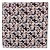CF-ROSE-BK Pañuelo de bolsillo estampado de seda Rose negro