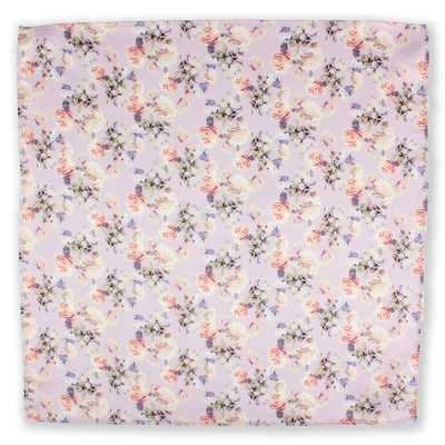 CF-ROSE-PI Pañuelo de bolsillo estampado de seda rosa