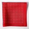 CFD-3RE Pañuelo De Bolsillo De Seda Con Estampado De Lunares Rojo