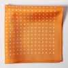 CFD-7OR Pañuelo De Bolsillo En Seda Con Estampado De Lunares Naranja