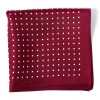 CFD-9WI Pañuelo De Bolsillo De Seda Con Estampado De Puntos Rojo Vino