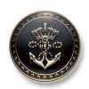 EX253 Botón metálico hecho en Japón para trajes y chaquetas dorado/negro