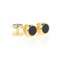 F-1 Conjunto De Tachuelas Y Puños Formales Onyx Gold Round[Accesorios Formales] Yamamoto(EXCY) Foto secundaria