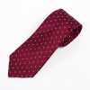 HVN-24 Corbata Hecha A Mano Paisley Dot Pattern Wine Con Tejido VANNERS