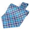 RAS-03 Corbata ascot en cuadros verdes, confeccionada con tejido Ring Heart