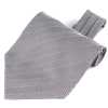 RAS-06 Corbata ascot confeccionada con tejido Ring Heart, espiga gris