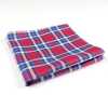 RCF-01 Pañuelo de bolsillo con estampado de cuadros, rojo/azul marino, confeccionado con tejido English Ringhart