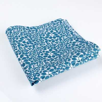 RCF-1064-06 Pañuelo de bolsillo con estampado de trébol en blanco/verde hecho con tejido Ringhart inglés