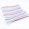 RCF-6258-77 Pañuelo de bolsillo de patrón de raya lápiz blanco/rojo fabricado con tejido Ringhart fabricado en el Reino Unido
