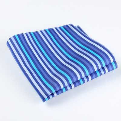 RCF-7011-80 Tejido Ringhart de Inglaterra, estampado multirrayas, pañuelo azul