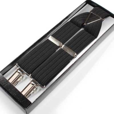 SR-102 Tirantes hechos en Japón, estilo X con clip, negro