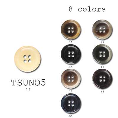 TSUNO 5 Botones de poliéster para trajes y chaquetas [liquidación]
