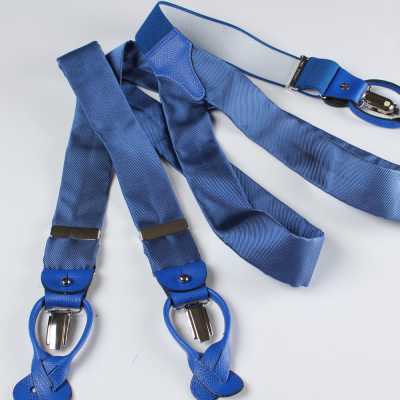 VAR-030 BRETELLE&BRACES Tirantes de seda azules