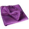 VBF-14 Pajarita hecha con tejido VANNERS, estampado pata de gallo, morado