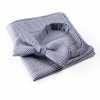 VBF-16 VANNERS Pajarita Textil Usada Glen Plaid Azul Gris