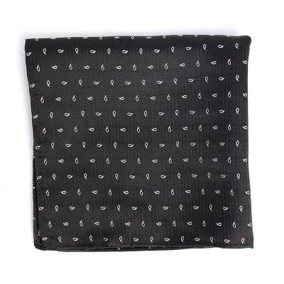 VCF-22 Pañuelo de bolsillo hecho con tejido VANNERS Paisley Dot negro