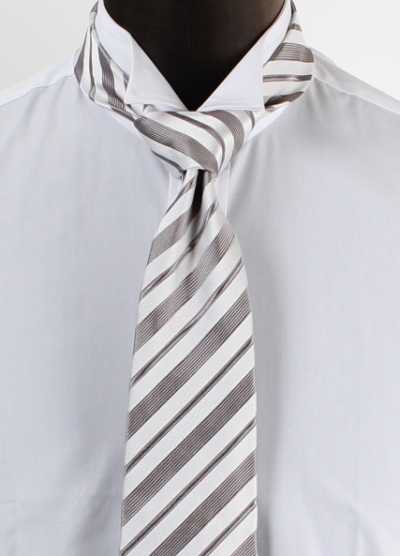 HVN-ST VANNERS Morning Tie Grey Stripe