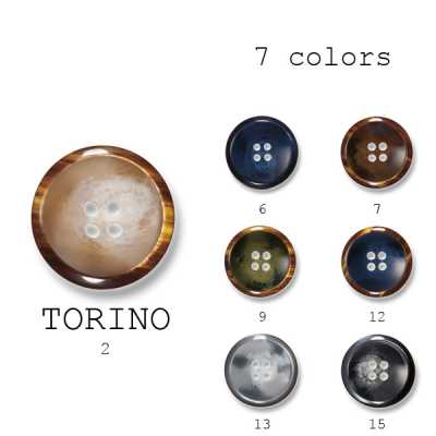 トリノ Botones de poliéster de fabricación italiana para trajes y chaquetas