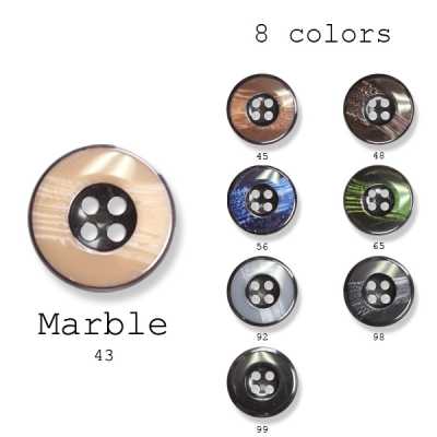 マーブル Botones de poliéster para trajes y chaquetas [Outlet]