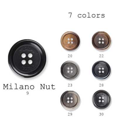 ミラノナット Botón de nuez hecho en Italia para trajes y chaquetas