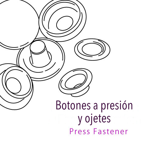 Broches a presión y arandelas para ojetes